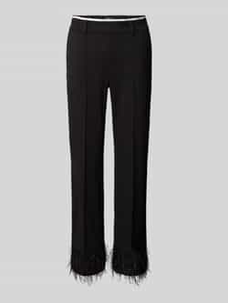 CAMBIO Flared stoffen broek met vaste persplooien model 'FRANCOISE''