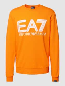 EA7 Emporio Armani Sweatshirt met labelprint model 'FELPA'