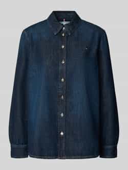 Tommy Hilfiger Regular fit denim overhemdblouse van een mix van katoen en lyocell model 'MILO'