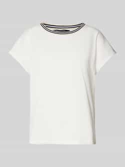 Comma T-shirt met kapmouwen en ronde hals