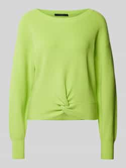 Oui Gebreide pullover met knoopdetail