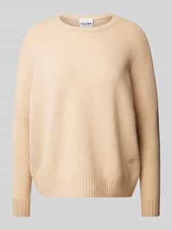 Kujten Gebreide pullover met labelstitching model 'AMELIE'