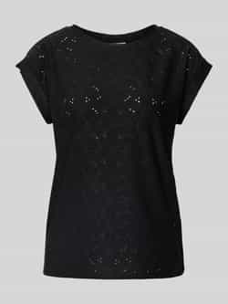 FREE QUENT T-shirt met broderie anglaise model 'Blond'