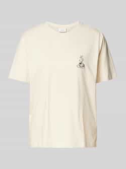 Vila T-shirt met labelstitching model 'SYBIL'