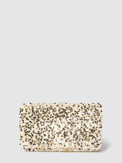 abro Leren clutch met strik met strass-steentjes