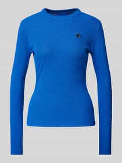Hugo Blue Shirt met lange mouwen en labelbadge model 'Daloren'