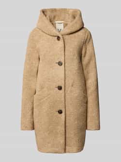 Fuchs Schmitt Regular fit lange jas met scheerwol
