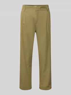 Drykorn Tapered fit bandplooibroek met elastische band model 'DISPATCH'