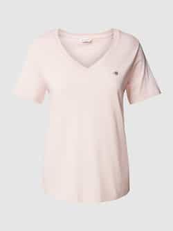 Gant T-shirt met V-hals