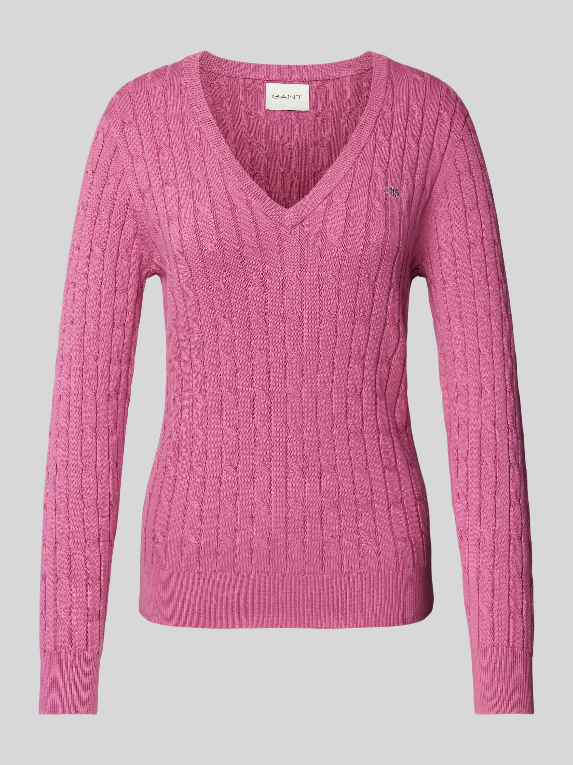 Gant Gebreide pullover met kabelpatroon