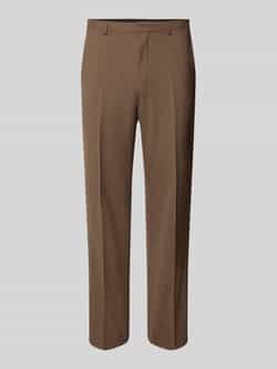 HUGO Slim fit pantalon met scheerwol model 'HESTEN'