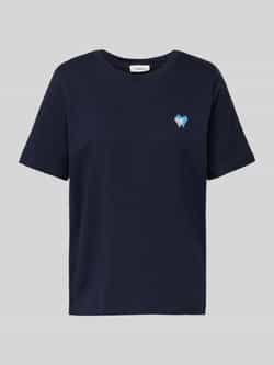 S.Oliver RED LABEL Relaxed fit T-shirt van puur katoen met geborduurd hart