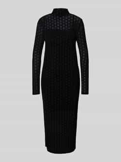 Hugo Blue Midi-jurk met turtleneck model 'Nomy'