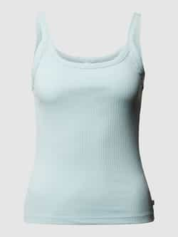 Q S by s.Oliver ribgebreide singlet turquoise