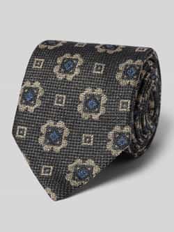 J.Ploenes Stropdas van wolmix met logopatch (8 5 cm)