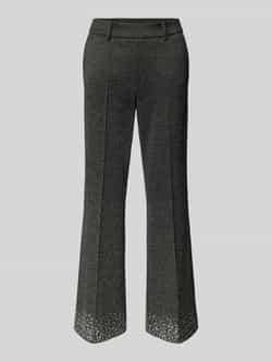 CAMBIO Flared stoffen broek met persplooien model 'FRANCOISE'