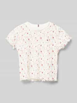 Tommy Hilfiger Teens T-shirt met golvende zoom model 'FLOWER POINTELLE'