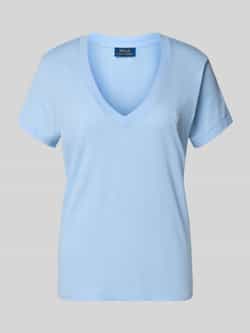 Polo Ralph Lauren T-shirt met labelstitching en V-hals