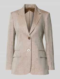Max Mara Studio Slim fit blazer van linnen met klepzakken