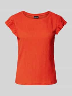 Pieces T-shirt met structuurmotief model 'LUNA'