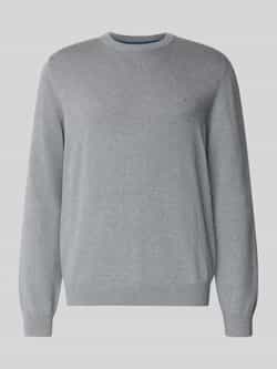 Christian Berg Men Regular fit gebreide pullover van mix van katoen en wol