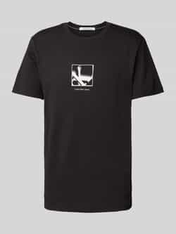 Calvin Klein Jeans Zwart Katoenen T-shirt met Print Black Heren
