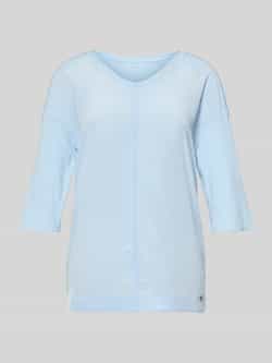 Marc Cain T-shirt met V-hals en 3 4-mouwen