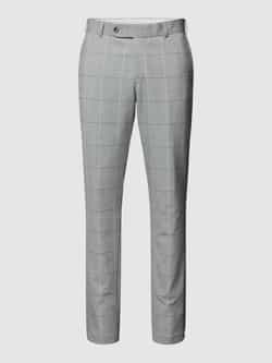 ATELIER TORINO Straight fit stoffen broek met ruitmotief