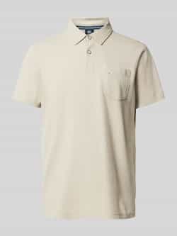 LERROS regular fit polo met logo light dune beige