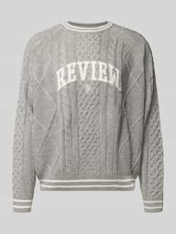 REVIEW Gebreide pullover met labelstitching