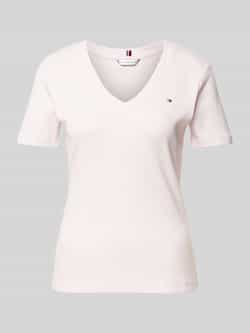 Tommy Hilfiger T-shirt SLIM CODY V-NK SS met geborduurd logo