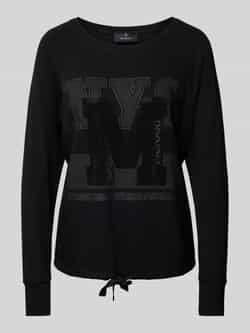 Monari Sweatshirt met strass-steentjes
