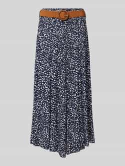 Apricot Midirok met stoffen ceintuur