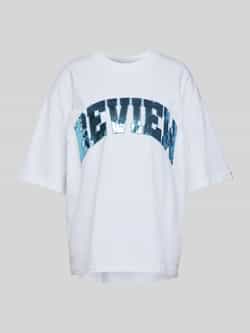 Review Oversized T-shirt met pailletten model 'SEQUIN'