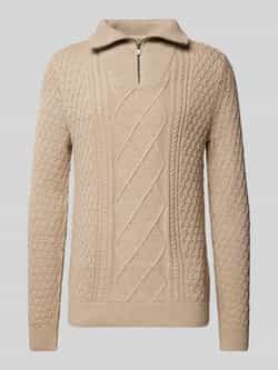 Jack & Jones Premium Gebreide pullover met korte ritssluiting model 'BLUNORTH'