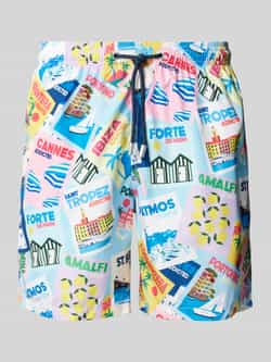 MC2 Saint Barth Regular fit zwembroek met tunnelkoord model 'LIGHTING'