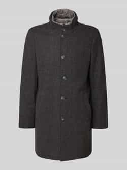 Roy Robson Lange jas met gewatteerde inzet en opstaande kraag