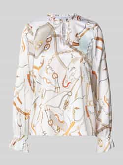 Herzensangelegenheit Regular fit zijden blouse met stretch