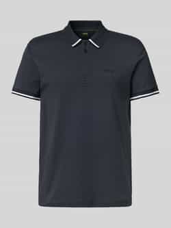 BOSS Green Regular fit poloshirt met labelprint model 'Paddy Lux Heritage'