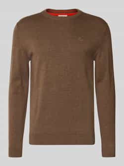 Tom Tailor Trui met ronde hals met geborduurd logo