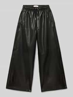 Calvin Klein Jeans Wide leg broek in leerlook