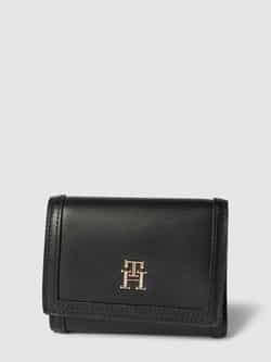 Tommy Hilfiger Elegante zwarte portemonnee met dubbele vakken Black Dames
