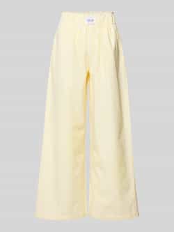 VILLA SOPHIE Wide leg stoffen broek met elastische band model 'STELLA'