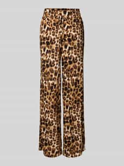 Christian Berg Woman Wide leg stoffen broek met bandplooien