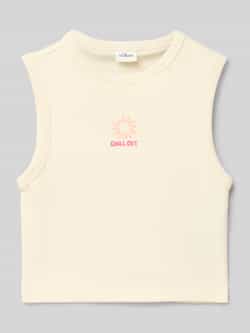 S.Oliver RED LABEL Junior Tanktop met borduursel op borsthoogte