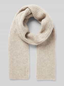 MOS MOSH Sjaal van wolmix met labelstitching model 'Lora'