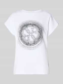 Guess T-shirt met siersteentjes en ronde hals