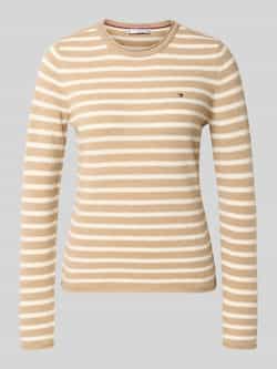 Tommy Hilfiger Slim fit gebreide pullover van zuivere wol