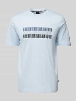 Boss T-shirt met geribde ronde hals model 'Thompson'