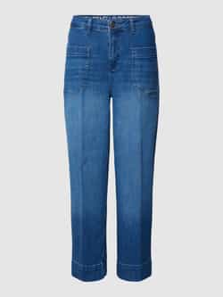 RAFFAELLO ROSSI Wide leg jeans met persplooien model 'MIRU'